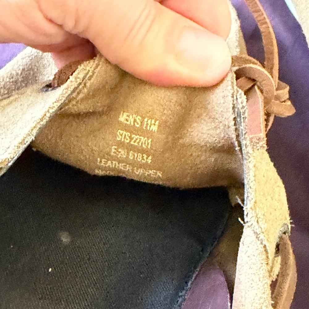 Men's Sperry Suede Boat Shoes in Tan - Picture 5 of 5